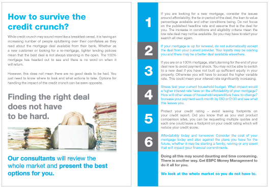 Credit Crunch Leaflet inside